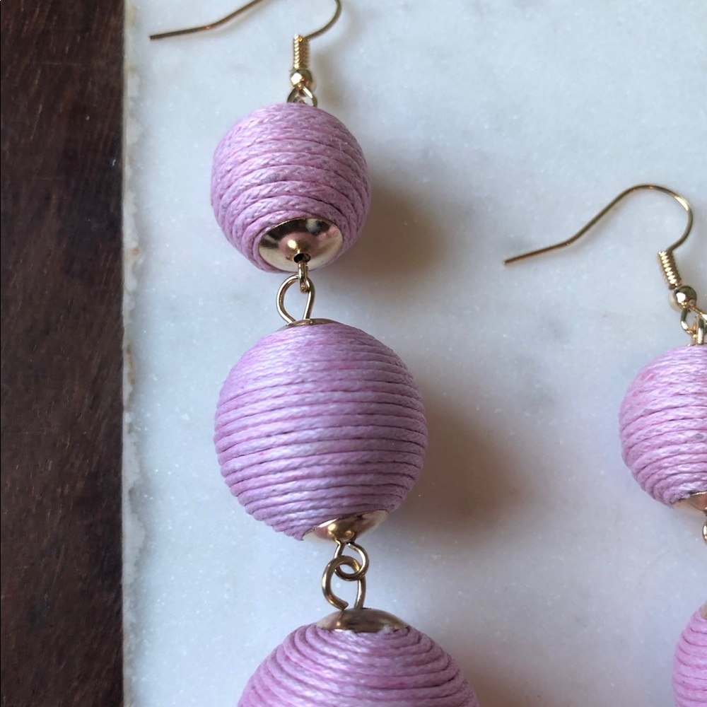 The Molly - Petal Pink Drop Statement Earring - Picture 4 of 4